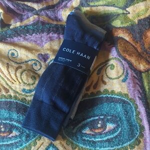Cole Haan Men's Dress Crew Socks - Navy